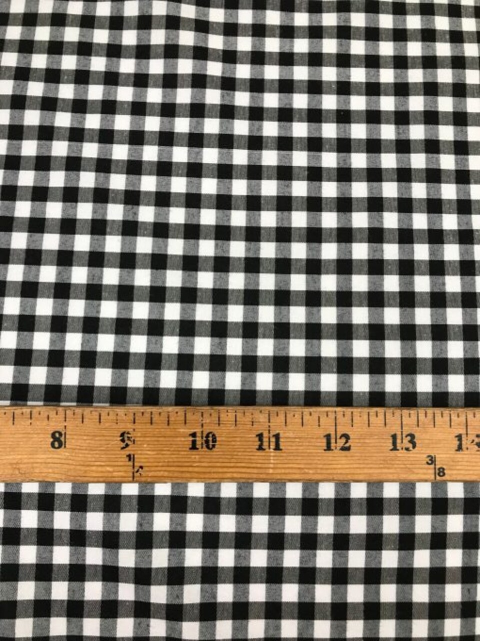 1 Yard Classic Black 1/4″ Gingham Checkered Poly Cotton Fabric 58/59 Inch Wide DIY Craft & Dressmaking Fabric
